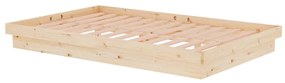 Estrutura de cama pequena casal 120x190 cm pinho maciço