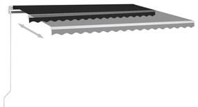 Toldo retrátil manual 400x350 cm antracite