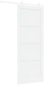 Porta Deslizante vidaXL com Conjunto de Ferragens Brancas 83x211 cm Ma