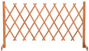 vidaXL Vedação em treliça para jardim 150x80 cm abeto maciço laranja