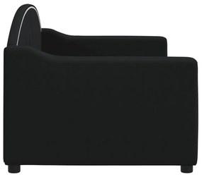 Sofá-cama 80x200 cm tecido preto