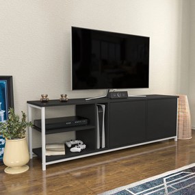 Móvel TV Primrose – Branco e Antracite – 160 cm x 35,3 cm x 50,8 cm