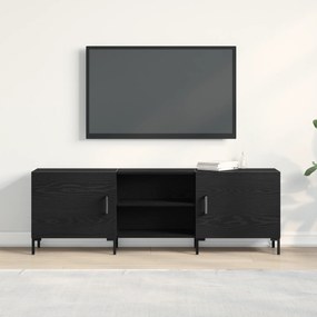 Armário para TV vidaXL Preta Carvalho 150x30x50 cm em Madeira Derivada