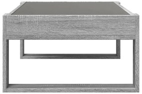 Mesa de centro luzes LED Infinity 90x53x30 cm cinzento sonoma