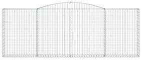 Cestos gabião arqueados 3pcs 400x30x140/160cm ferro galvanizado