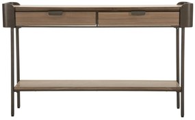 MESA CONSOLA TORONTO CINZENTO E CASTANHO 120X31X72 CM