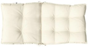 Almofadões cadeira encosto baixo 6 pcs tecido oxford creme
