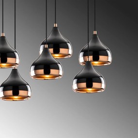 Candeeiro de Teto Yildo – Preto – 88 x 36 cm