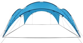 vidaXL Tenda para festas arqueada 450x450x265 cm azul claro