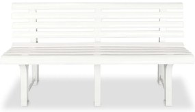 Banco de jardim 145,5 cm plástico branco