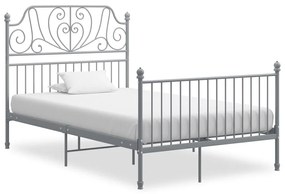 324849 vidaXL Estrutura de cama 120x200 cm metal cinzento