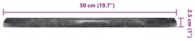 Tampo de mesa Ø50x2,5 cm mármore preto