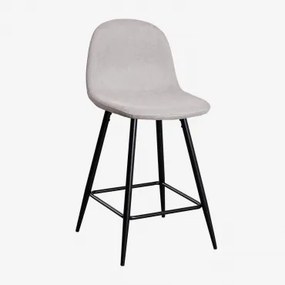 Pacote De 2 Bancos Altos Glamm Preto & ↑65 Cm & Cinza Concreto - Sklum