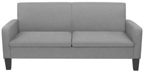 2 pcs conjunto de sofás tecido cinzento-claro