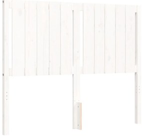 Cama sem colchão 120x200 cm madeira de pinho maciça branco