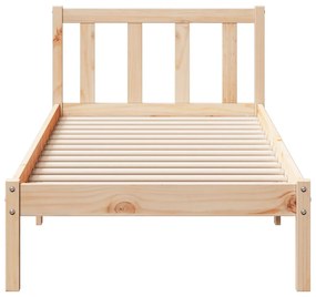 Cama extra longa sem colchão 90x220 cm madeira de pinho maciça