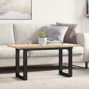 Mesa de centro estrutura em O 90x40x45,5 cm pinho/aço