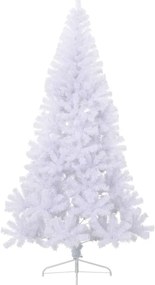 Meia árvore de Natal artificial com suporte 240 cm PVC branco