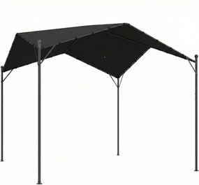 Pérgola Pavilhão 3x3 m à Prova d'Água Estável Resistente ao Inverno Proteção Solar com Telhado em Duas Águas Estruturas Triangulares