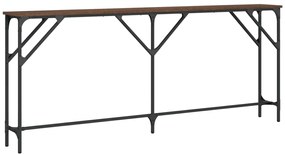 Mesa consola 180x23x75 cm derivados madeira carvalho castanho
