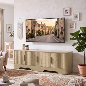 Móvel TV, 140 x 40 x 40 cm, Para Televisores até 60 Polegadas, Cor Carvalho