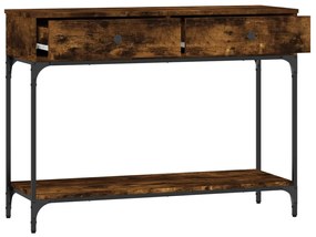 Mesa consola 100x34,5x75cm derivados de madeira carvalho fumado
