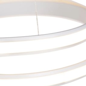 Candeeiro de suspensão moderno branco 55 cm incl. LED - Rowan Moderno