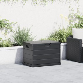 vidaXL Caixa de Armazenamento para Jardim - Antracite, 77,5 x 54,5 x 53 cm, Plástico, 170 L