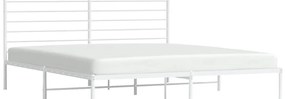 Estrutura de cama com cabeceira 183x213 cm metal branco
