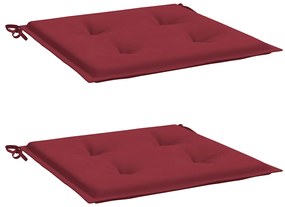 Almofadões p/ cadeiras jardim 2pcs tecido oxford vermelho tinto