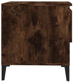 Mesas de apoio 2 pcs 50x46x50 cm deriv. madeira carvalho fumado
