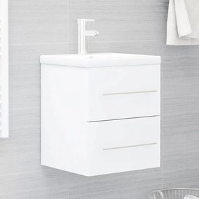 vidaXL Armário de lavatório 41x38,5x48 cm derivados madeira branco