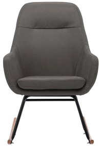 Cadeira de baloiço tecido cinzento-escuro