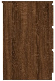 Secretária Luxes com 6 Gavetas de 140 cm - Castanho - Design Moderno