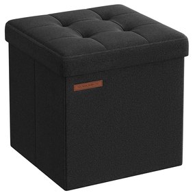 Banco com espaço de arrumação 30 x 30 x 30 cm Preto