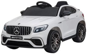 HOMCOM Mercedes AMG Carro elétrico para crianças de 3-5 anos com controle remoto com música e luzes Carga 30kg Branco | Aosom Portugal