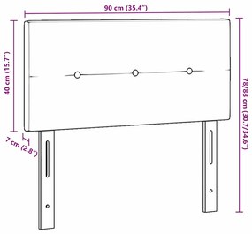 Cabeceira vidaXL Cinza escuro Madeira 90 cm Design Estiloso