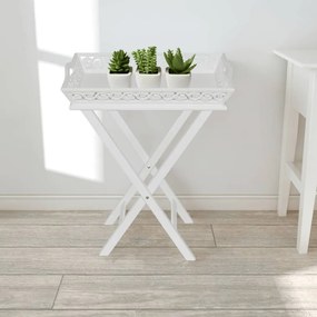 vidaXL Mesa lateral com tabuleiro branco