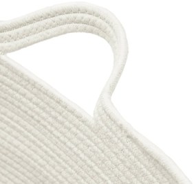 Cesto de arrumação Ø60x36 cm algodão cinzento e branco