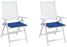 Almofadões p/ cadeiras jardim 2 pcs 40x40x4 cm oxford azul real