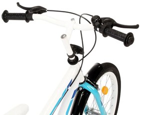 Bicicleta de criança roda 18" azul e branco