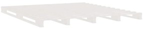 Cama de paletes 140x190 cm madeira de pinho maciça branco