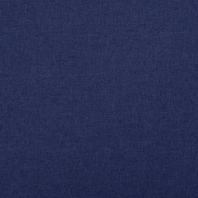 Banco de arrumação dobrável 76x38x38 cm linho falso azul