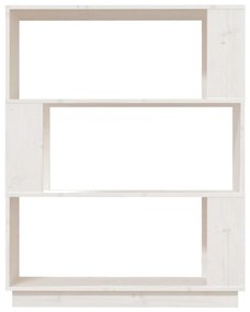 Estante/divisória 80x25x101 cm pinho maciço branco