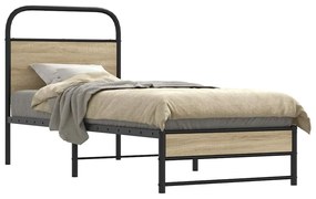 Estrutura cama s/ colchão derivados de madeira carvalho fumado