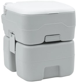 Vaso Sanitário Portátil vidaXL Cinza e Branco Plástico 20 L