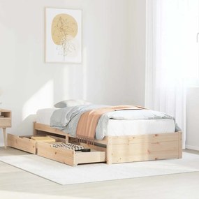 vidaXL Cama sem colchão 90x200 cm madeira de pinho maciça