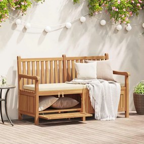 vidaXL Banco de Armazenamento para Jardim Castanho 150 x 60 x 90 cm