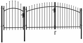 Portão de jardim 2,25x4 m aço preto