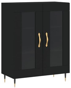 Armário alto 69,5x34x180 cm derivados de madeira preto